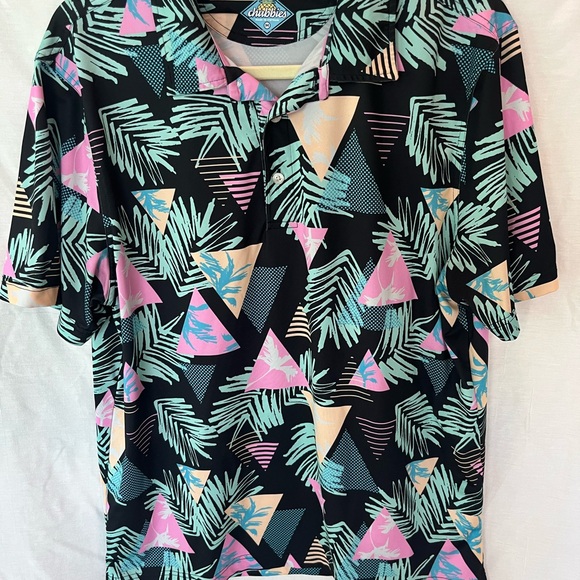 chubbies Other - Chubbies Men Colorful Geometric Palm Tree Polo Resort Vacation Size: Medium